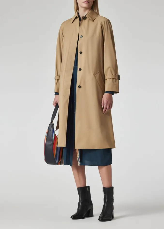 Womens Paul Smith Coats and Jackets Camel 039Storm System039 Wool Belted Mac