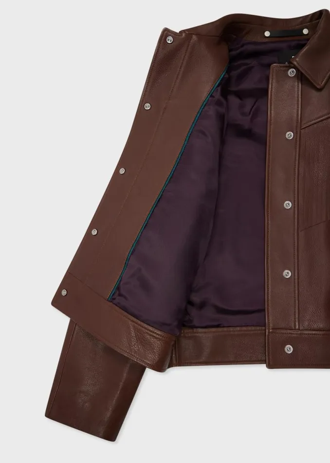Womens Paul Smith Coats and Jackets Chocolate Brown Leather Fringe Jacket Womens Paul Smith Coats and Jackets Chocolate Brown Leather Fringe Jacket