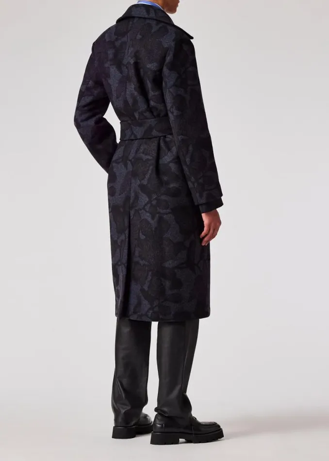 Womens Paul Smith Coats and Jackets Dark Navy 039Solar Gram039 Wool Cocoon Coat Womens Paul Smith Coats and Jackets Dark Navy 039Solar Gram039 Wool Cocoon Coat
