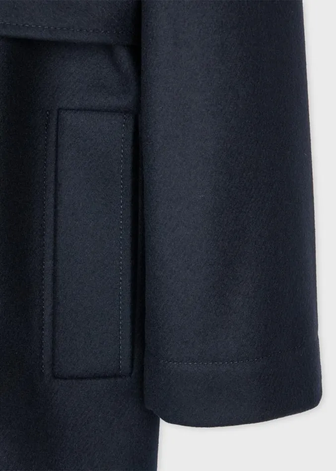 Womens Paul Smith Coats and Jackets Dark Navy WoolCashmere Double Breasted Overcoat