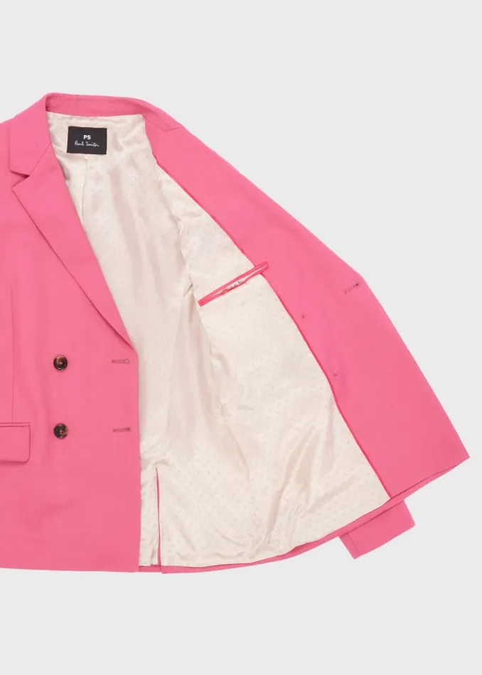 Womens Paul Smith Coats and Jackets Mauve Wool DoubleBreasted Blazer Womens Paul Smith Coats and Jackets Mauve Wool DoubleBreasted Blazer