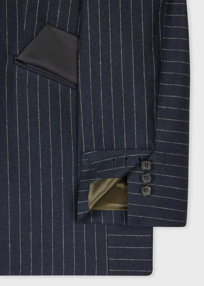 Womens Paul Smith Coats and Jackets Navy Pinstripe WoolBlend Double Breasted Blazer Womens Paul Smith Coats and Jackets Navy Pinstripe WoolBlend Double Breasted Blazer