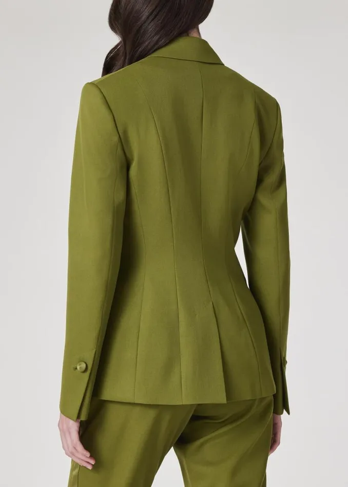 Womens Paul Smith Coats and Jackets Olive Green Wool Gabardine DoubleBreasted Blazer Womens Paul Smith Coats and Jackets Olive Green Wool Gabardine DoubleBreasted Blazer