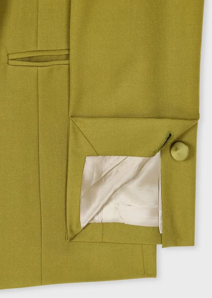 Womens Paul Smith Coats and Jackets Olive Green Wool Gabardine DoubleBreasted Blazer Womens Paul Smith Coats and Jackets Olive Green Wool Gabardine DoubleBreasted Blazer