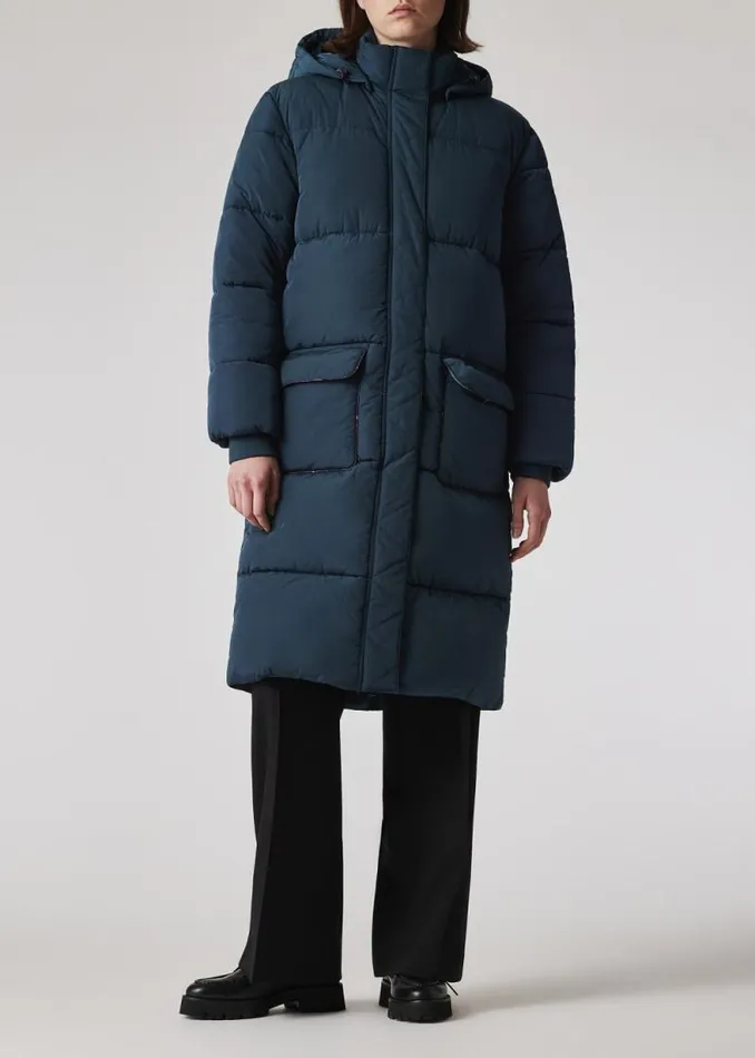 Womens Paul Smith Coats and Jackets Peacock Blue RecycledNylon Wadded Coat