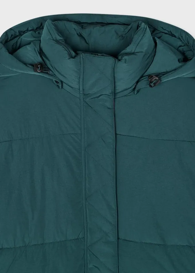 Womens Paul Smith Coats and Jackets Peacock Blue RecycledNylon Wadded Coat
