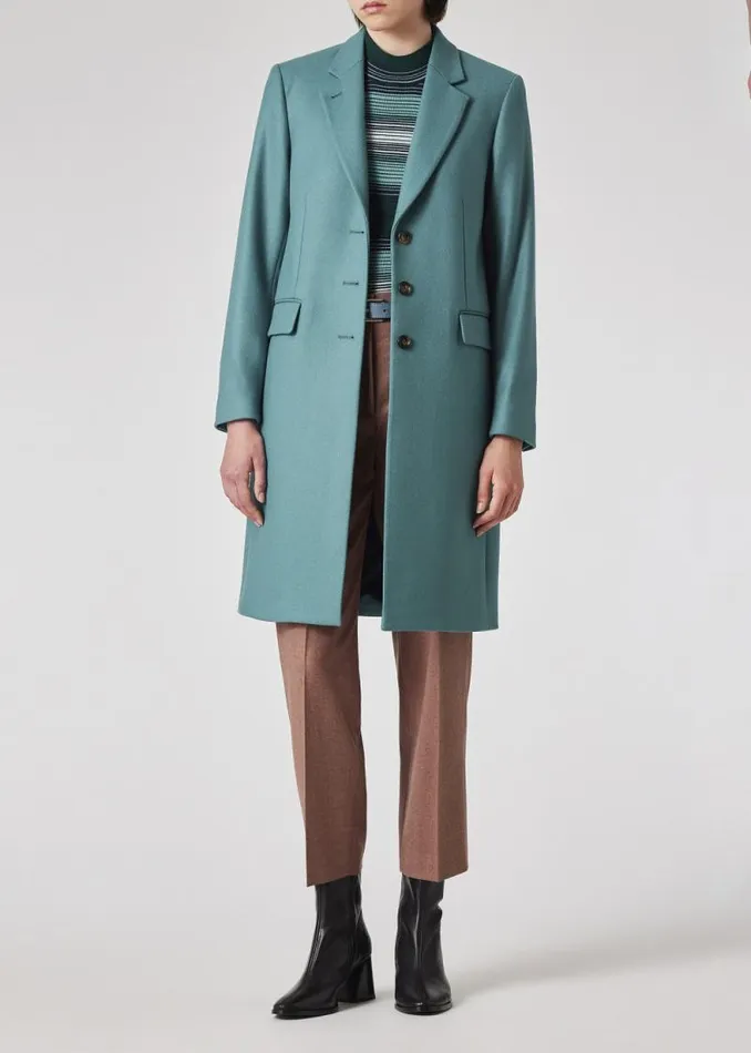 Womens Paul Smith Coats and Jackets Peacock WoolBlend Epsom Coat