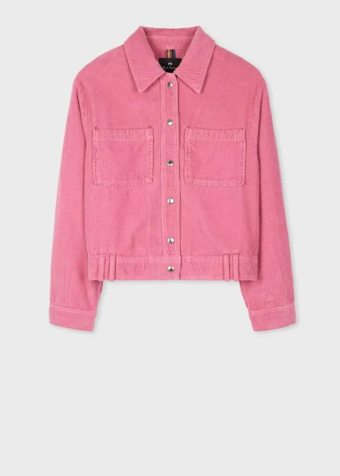 Womens Paul Smith Coats and Jackets Pink Corduroy Chore Jacket