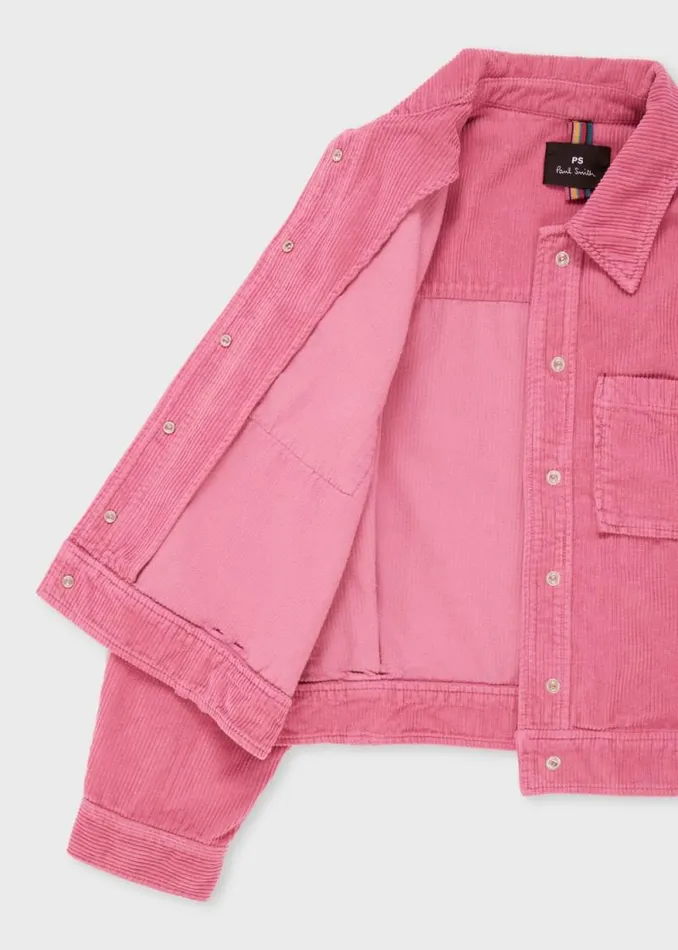 Womens Paul Smith Coats and Jackets Pink Corduroy Chore Jacket