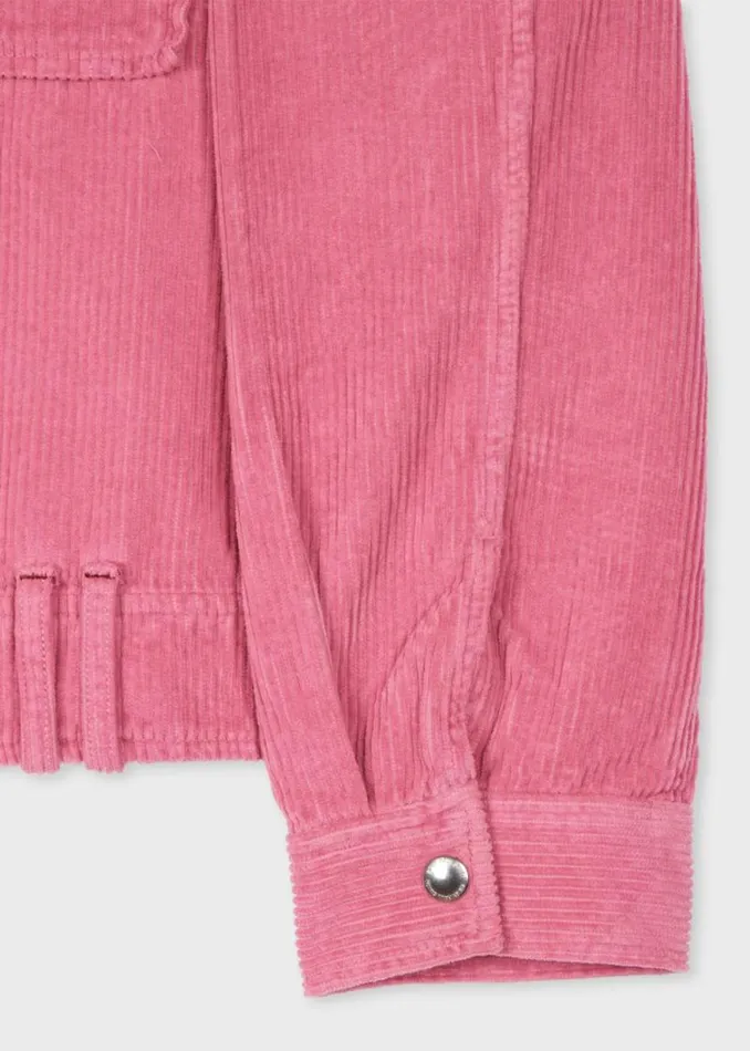 Womens Paul Smith Coats and Jackets Pink Corduroy Chore Jacket