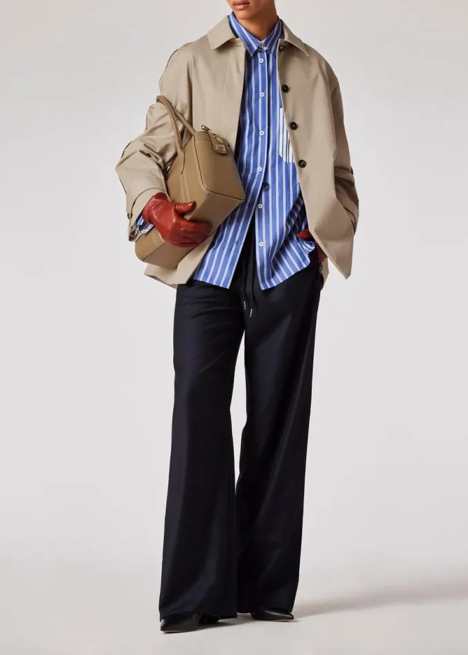 Womens Paul Smith Coats and Jackets Stone Cotton Trapeze Short Jacket Womens Paul Smith Coats and Jackets Stone Cotton Trapeze Short Jacket