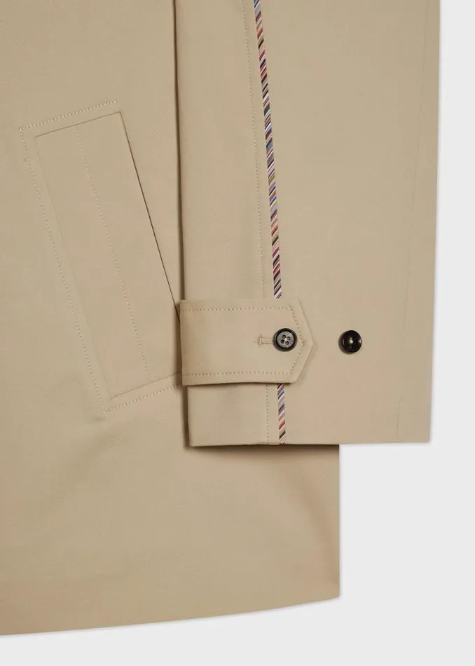 Womens Paul Smith Coats and Jackets Stone Cotton Trapeze Short Jacket Womens Paul Smith Coats and Jackets Stone Cotton Trapeze Short Jacket