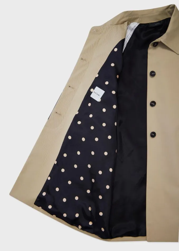 Womens Paul Smith Coats and Jackets Stone Cotton Trapeze Short Jacket Womens Paul Smith Coats and Jackets Stone Cotton Trapeze Short Jacket