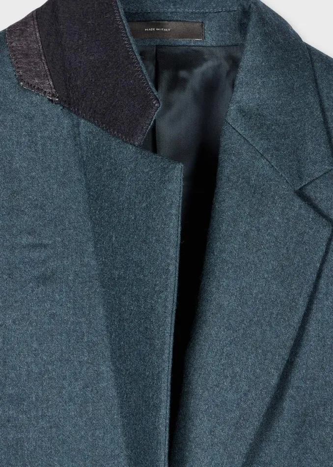 Womens Paul Smith Coats and Jackets Teal WoolCashmere Flannel TwoButton Blazer Womens Paul Smith Coats and Jackets Teal WoolCashmere Flannel TwoButton Blazer