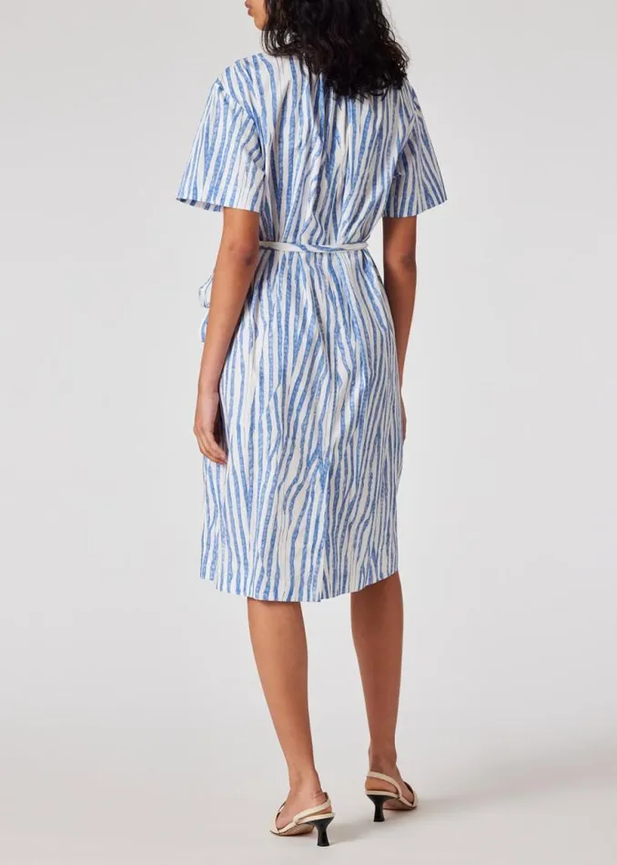 Womens Paul Smith Dresses Light Blue 039Wood Grain Stripe039 Cotton Dress Womens Paul Smith Dresses Light Blue 039Wood Grain Stripe039 Cotton Dress