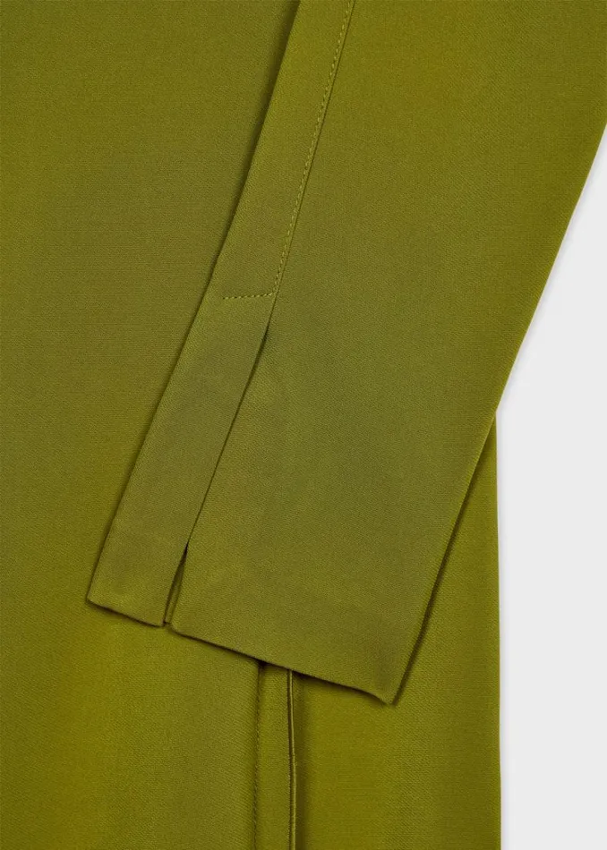 Womens Paul Smith Dresses Moss Green Embroidery LongSleeve Dress