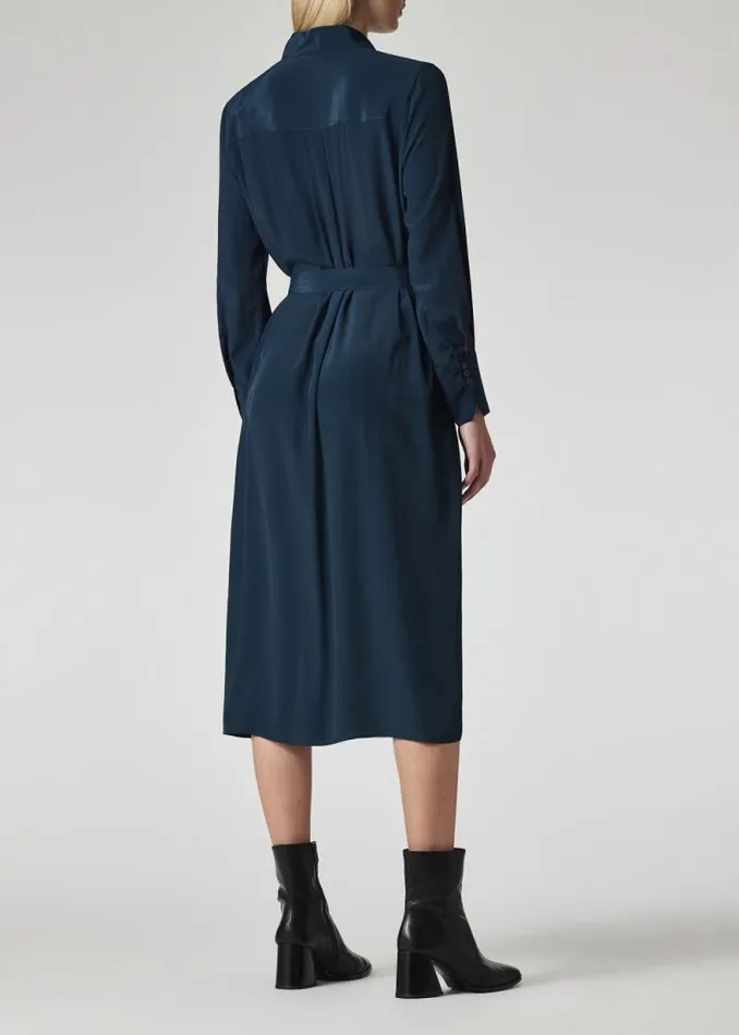 Womens Paul Smith Dresses Teal SilkBlend Shirt Maxi Dress Womens Paul Smith Dresses Teal SilkBlend Shirt Maxi Dress