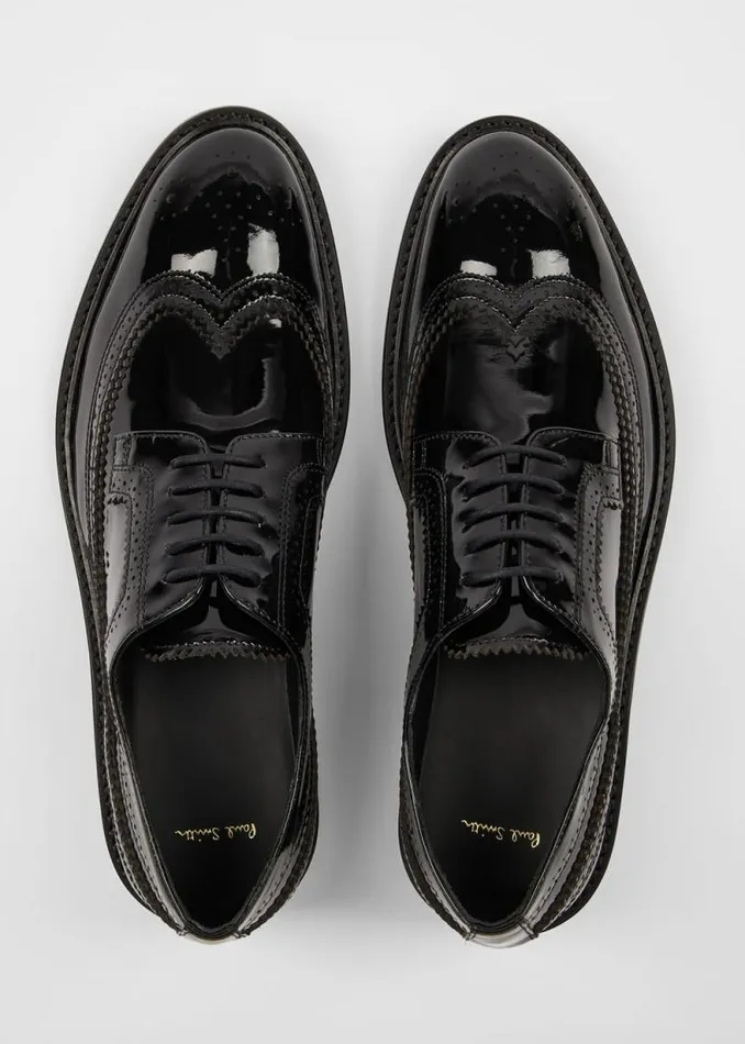 Womens Paul Smith Flats Black 039Fuentes039 Patent Leather Brogues Womens Paul Smith Flats Black 039Fuentes039 Patent Leather Brogues