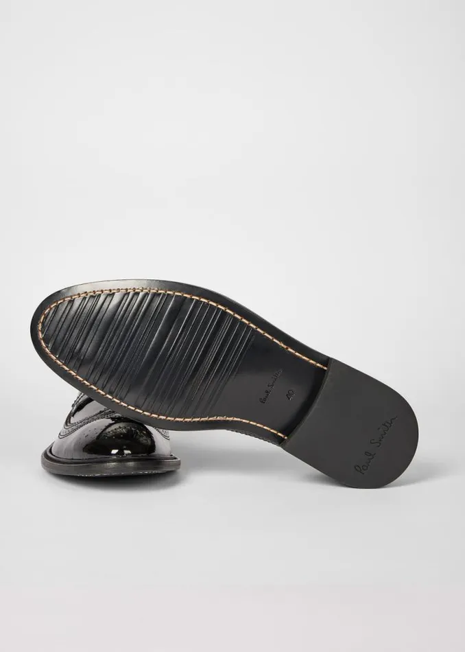 Womens Paul Smith Flats Black 039Fuentes039 Patent Leather Brogues Womens Paul Smith Flats Black 039Fuentes039 Patent Leather Brogues