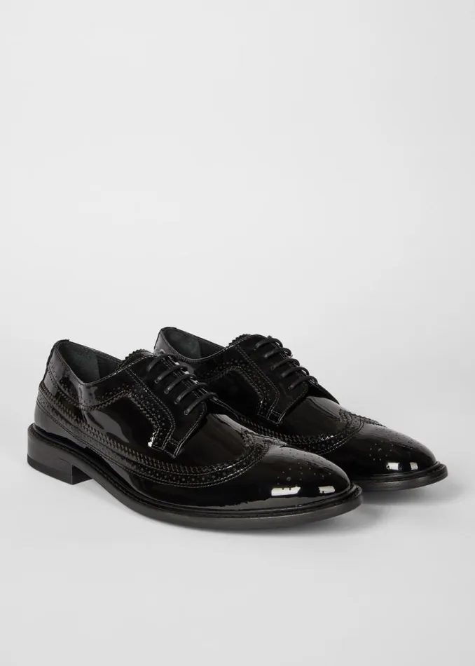 Womens Paul Smith Flats Black 039Fuentes039 Patent Leather Brogues Womens Paul Smith Flats Black 039Fuentes039 Patent Leather Brogues