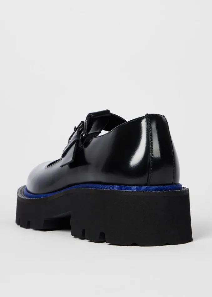 Womens Paul Smith Flats Black High Shine 039Osaka039 Leather Mary Janes