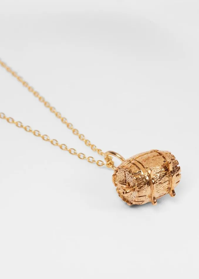 Womens Paul Smith Jewellery 039Articulated Gold Wine Barrel With Man and Bottle039 Necklace By Baroque Rocks Womens Paul Smith Jewellery 039Articulated Gold Wine Barrel With Man and Bottle039 Necklace By Baroque Rocks