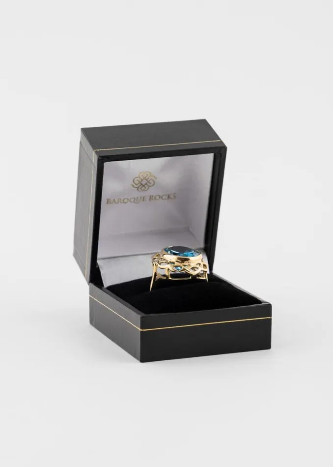 Womens Paul Smith Jewellery 039Enormous Sky Blue Topaz039 Gold Cocktail Ring By Baroque Rocks Womens Paul Smith Jewellery 039Enormous Sky Blue Topaz039 Gold Cocktail Ring By Baroque Rocks