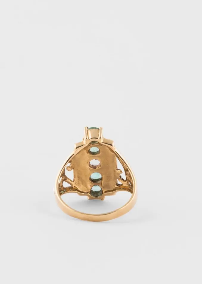 Womens Paul Smith Jewellery 039Extravagant Emerald And Morganite039 Gold Cocktail Ring By Baroque Rocks Womens Paul Smith Jewellery 039Extravagant Emerald And Morganite039 Gold Cocktail Ring By Baroque Rocks