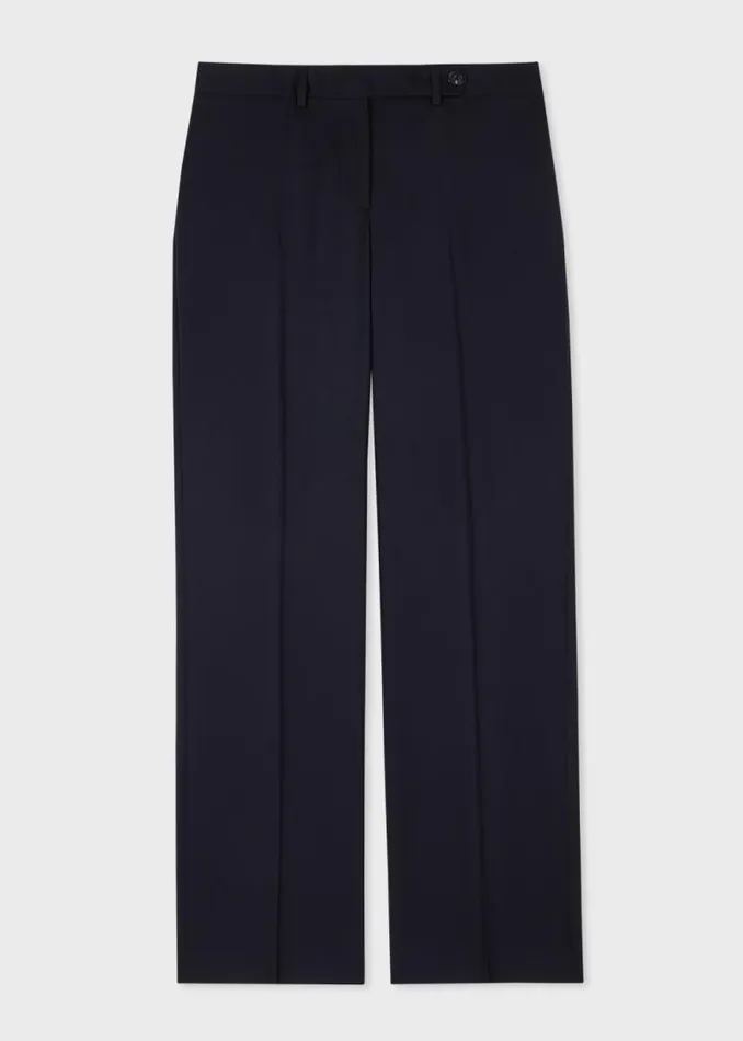 Womens Paul Smith Pants 039A Suit To Travel In039 8211 Navy Wool Bootcut Trousers Womens Paul Smith Pants 039A Suit To Travel In039 8211 Navy Wool Bootcut Trousers