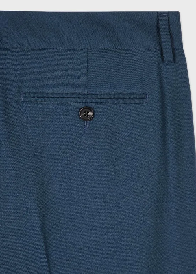 Womens Paul Smith Pants A Suit To Travel In 8211 Petrol Blue SlimFit Wool Trousers Womens Paul Smith Pants A Suit To Travel In 8211 Petrol Blue SlimFit Wool Trousers