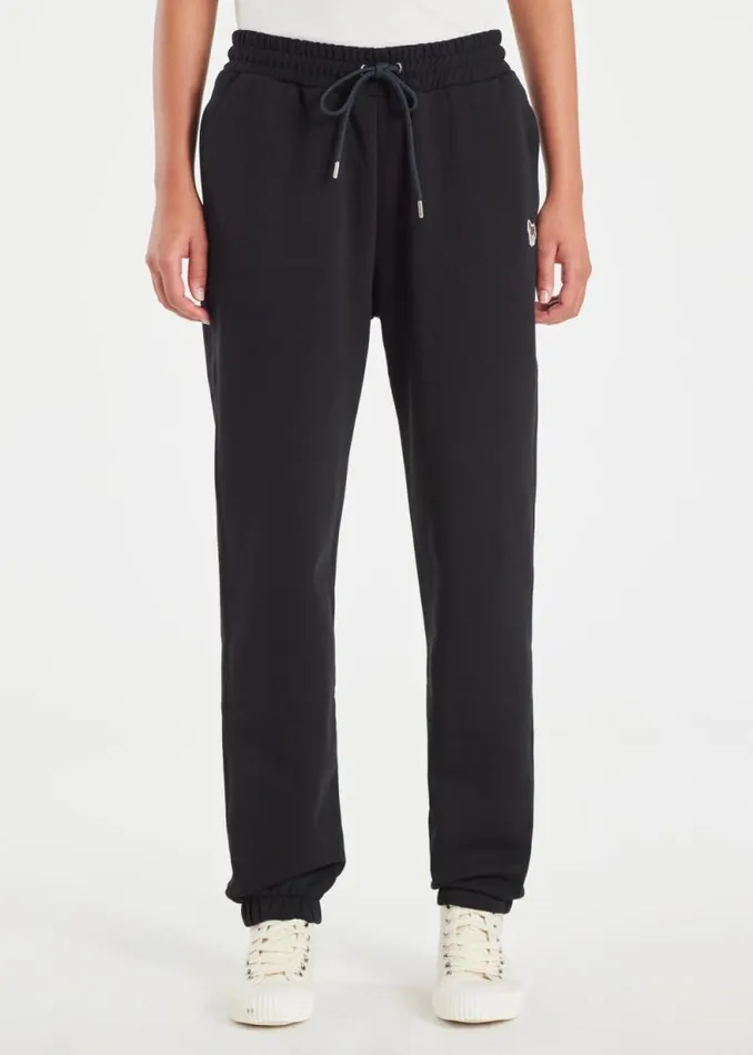 Womens Paul Smith Pants Black Cotton Zebra Sweatpants