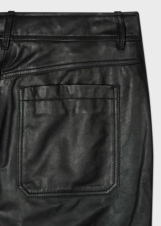 Womens Paul Smith Pants Black Leather Trousers Womens Paul Smith Pants Black Leather Trousers