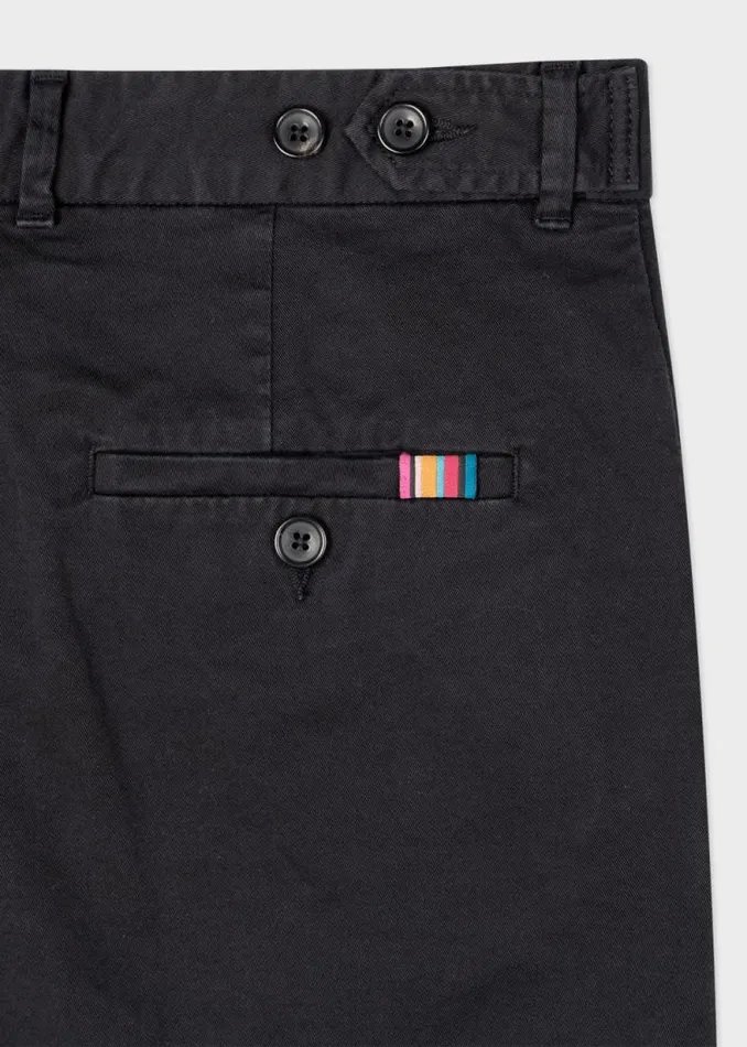 Womens Paul Smith Pants Black StretchCotton SlimFit Chinos Womens Paul Smith Pants Black StretchCotton SlimFit Chinos