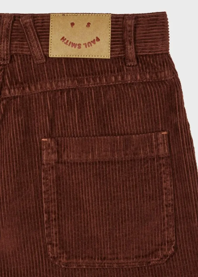 Womens Paul Smith Pants Brown Corduroy Barrel Leg Trousers Womens Paul Smith Pants Brown Corduroy Barrel Leg Trousers