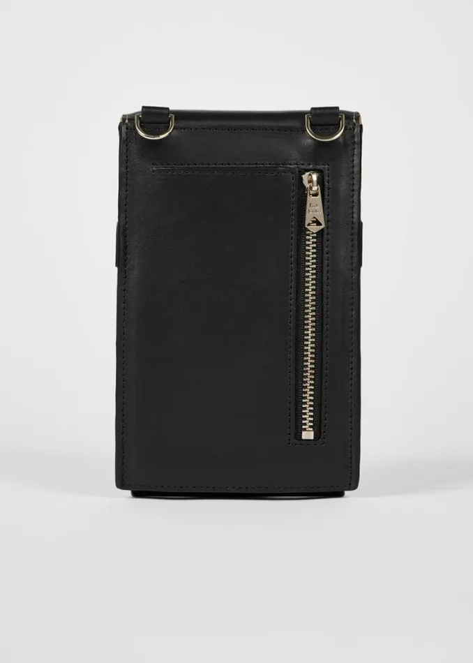 Womens Paul Smith Purses Black 039Shadow Stripe039 Phone Pouch Womens Paul Smith Purses Black 039Shadow Stripe039 Phone Pouch