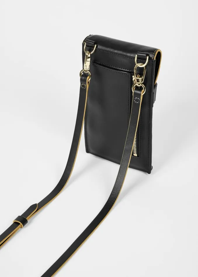 Womens Paul Smith Purses Black 039Shadow Stripe039 Phone Pouch Womens Paul Smith Purses Black 039Shadow Stripe039 Phone Pouch