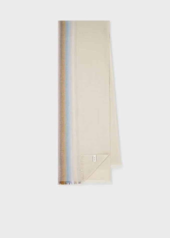 Womens Paul Smith Scarves 039Signature Stripe039 Gradient Scarf