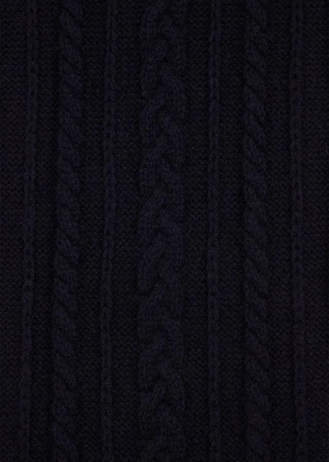 Womens Paul Smith Scarves Cable Knit Pom Pom Scarf Womens Paul Smith Scarves Cable Knit Pom Pom Scarf