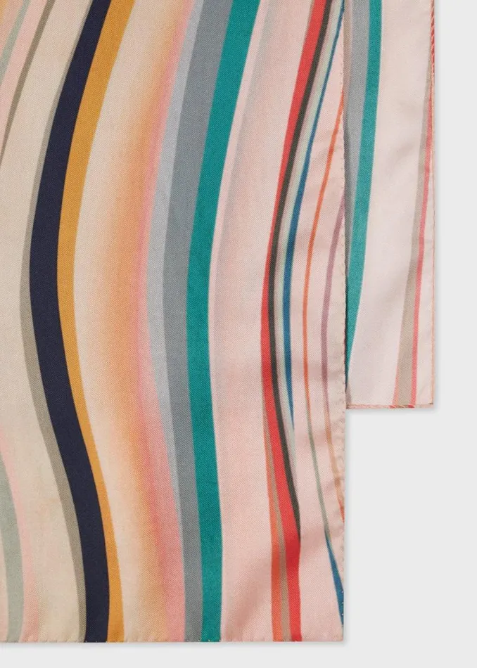 Womens Paul Smith Scarves Dusky Pink 039Swirl039 Silk Twill Scarf Womens Paul Smith Scarves Dusky Pink 039Swirl039 Silk Twill Scarf