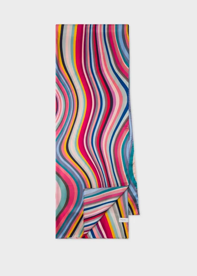 Womens Paul Smith Scarves Long 039Swirl039 Silk Scarf