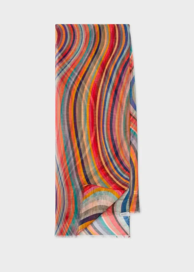 Womens Paul Smith Scarves ModalSilk Blend 039Swirl039 Scarf