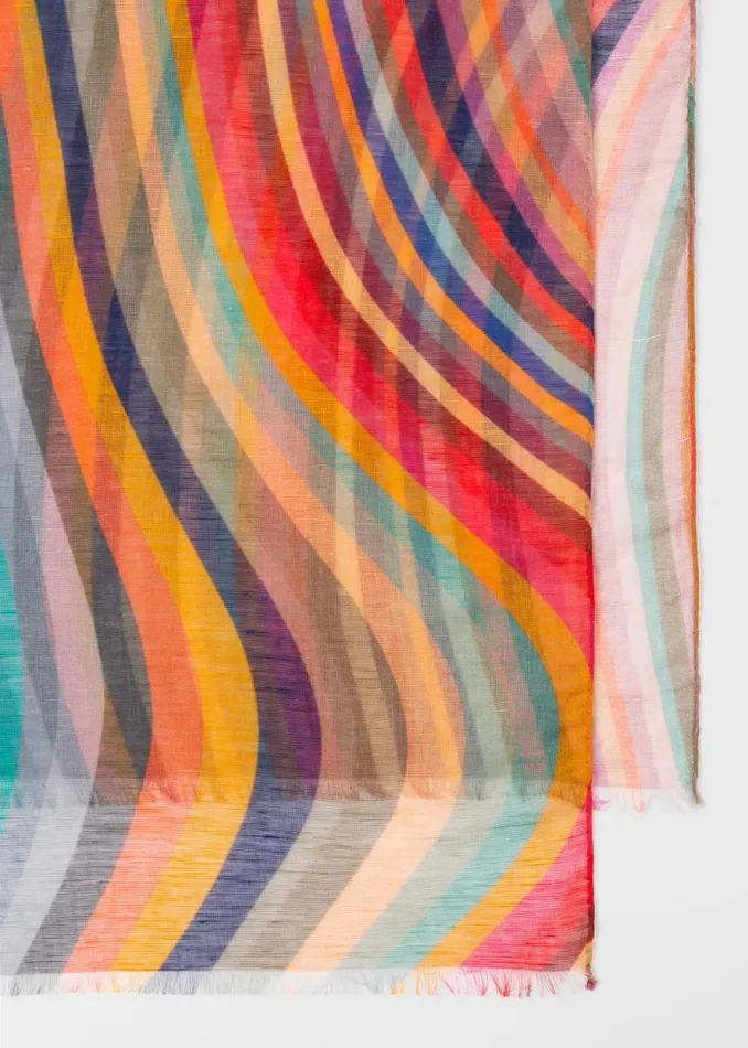 Womens Paul Smith Scarves ModalSilk Blend 039Swirl039 Scarf