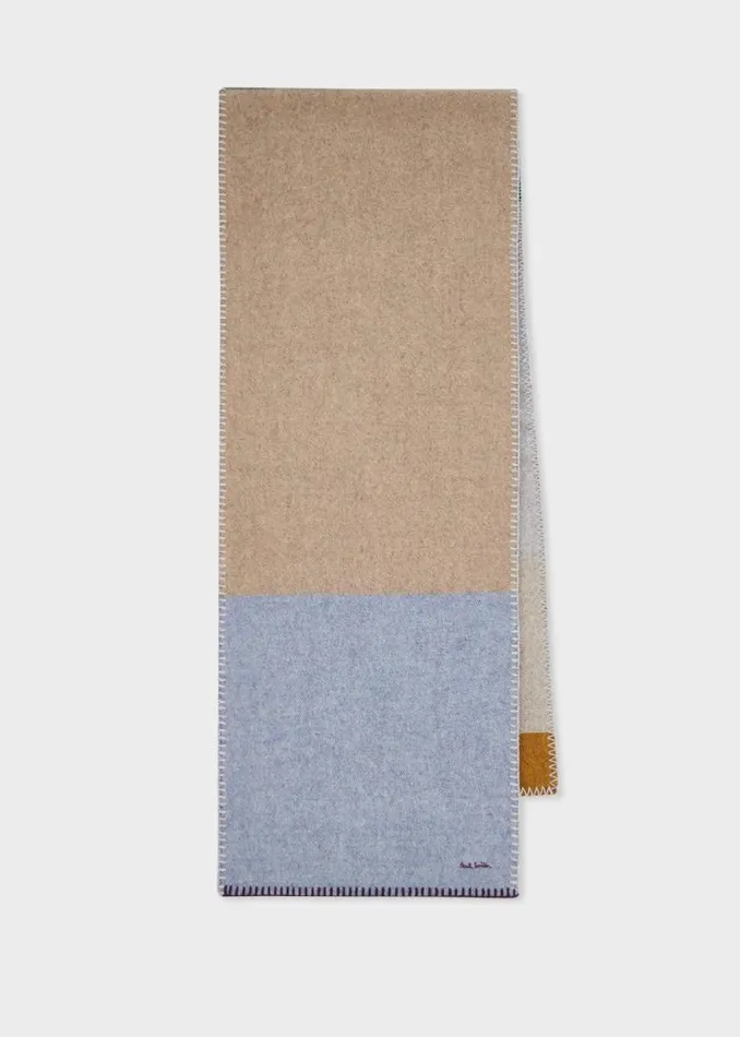 Womens Paul Smith Scarves Pastel Blanket Stitch Scarf