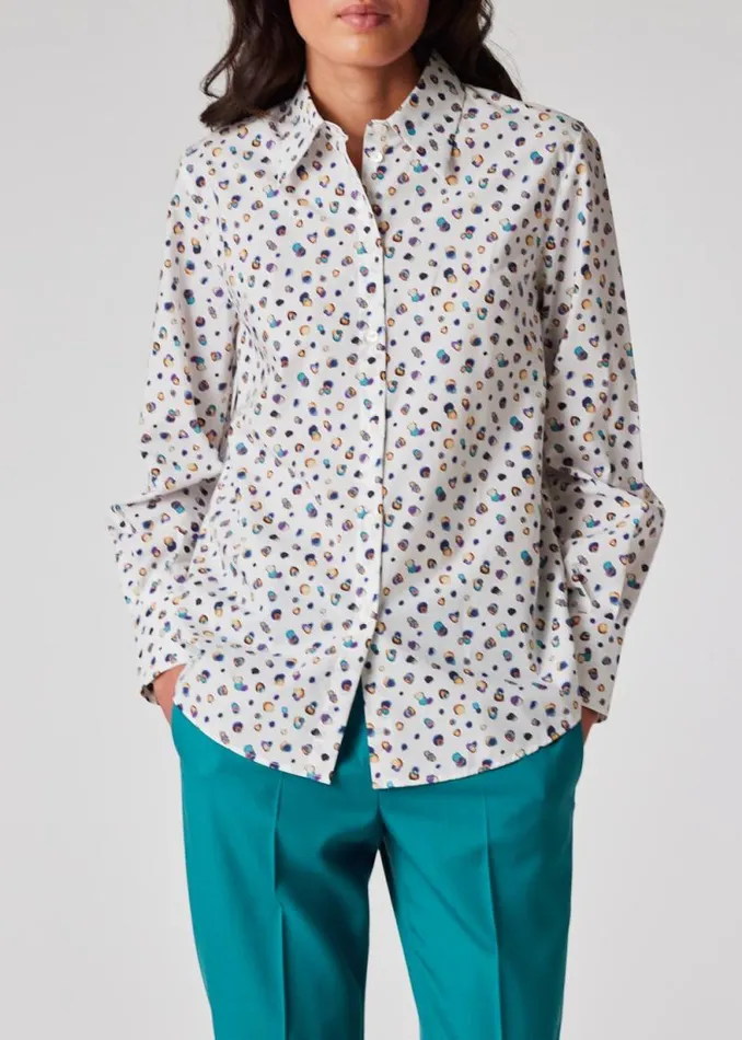 Womens Paul Smith Shirts 039Polar Lights039 Spot Cotton Shirt