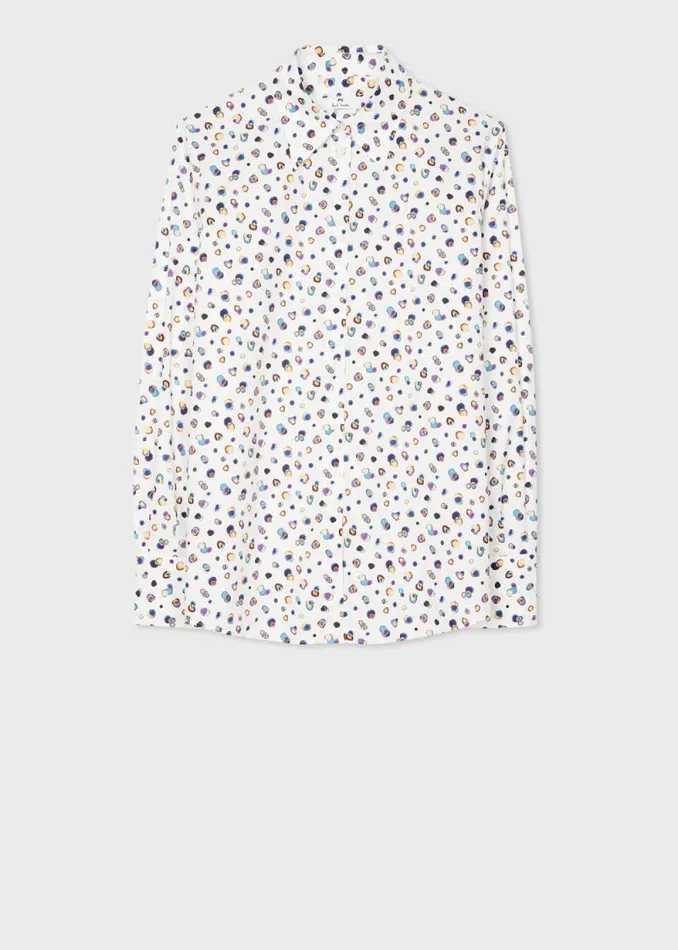 Womens Paul Smith Shirts 039Polar Lights039 Spot Cotton Shirt Womens Paul Smith Shirts 039Polar Lights039 Spot Cotton Shirt