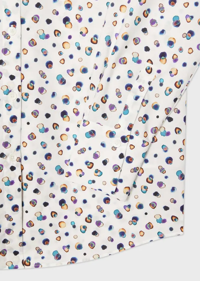 Womens Paul Smith Shirts 039Polar Lights039 Spot Cotton Shirt Womens Paul Smith Shirts 039Polar Lights039 Spot Cotton Shirt