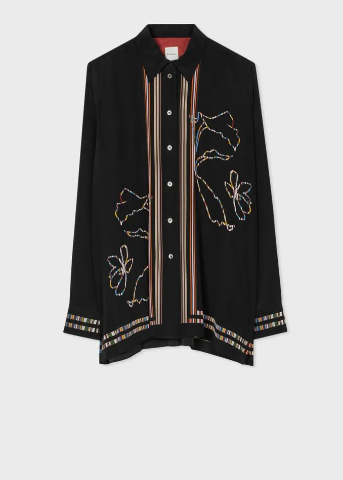 Womens Paul Smith Shirts Black Magnolia 039Signature Stripe039 Shirt