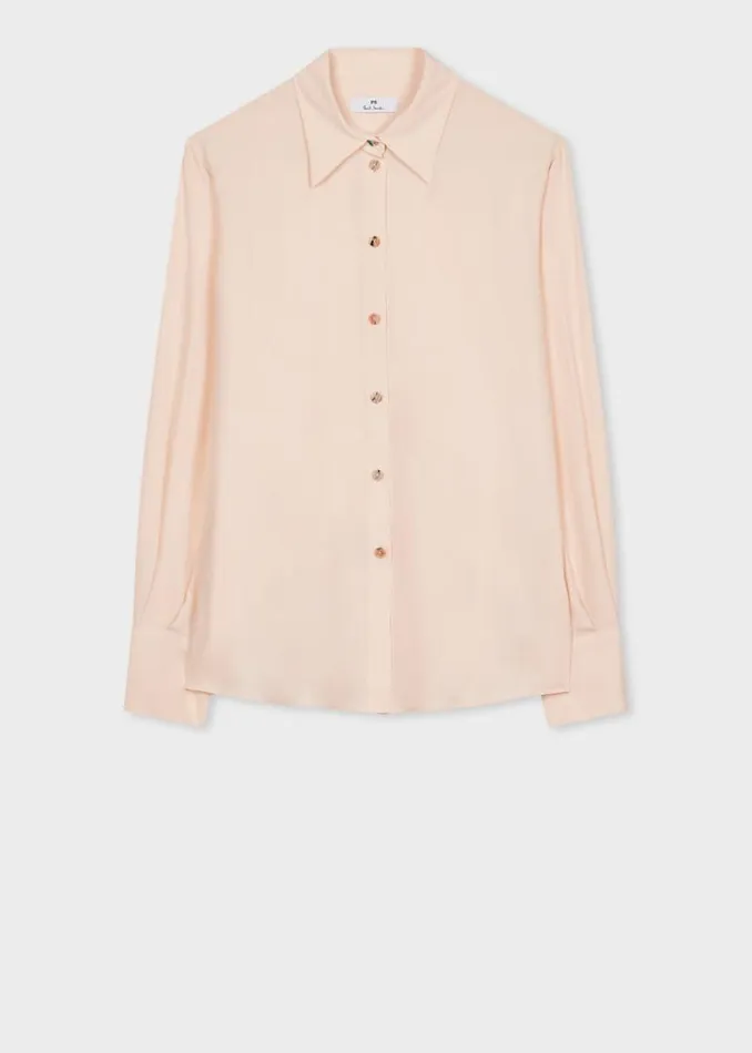 Womens Paul Smith Shirts Cream SilkBlend Blouse Womens Paul Smith Shirts Cream SilkBlend Blouse