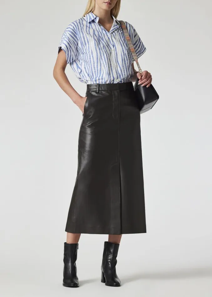 Womens Paul Smith Shirts Light Blue 039Wood Grain Stripe039 Cotton Shirt Womens Paul Smith Shirts Light Blue 039Wood Grain Stripe039 Cotton Shirt