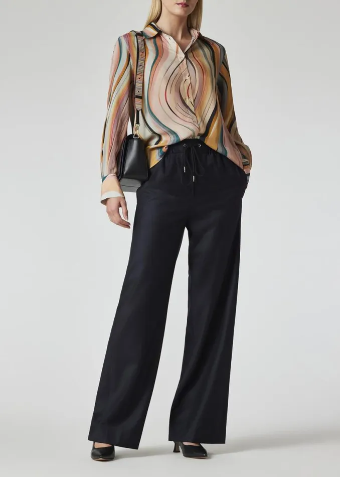 Womens Paul Smith Shirts SilkBlend 039Swirl039 Print Shirt